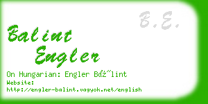 balint engler business card